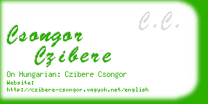 csongor czibere business card